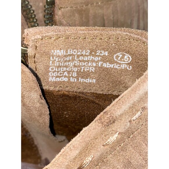 Naughty Monkey Womens Brown Fringe Ankle Booties Size 7.5 - Picture 8 of 8